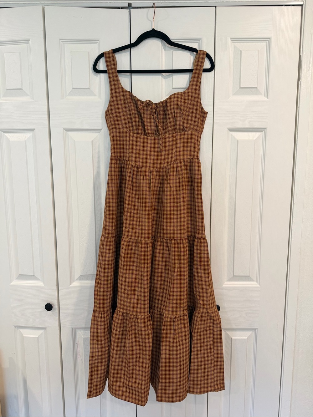 Tuckernuck’s Moon River Gorgeous Fall Plaid Tiered Dress - Picture 3 of 6